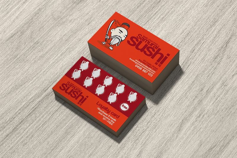 Mẫu voucher cho nhà hàng sushi