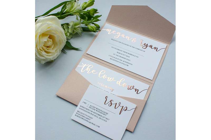 Mẫu thiệp mời ép kim