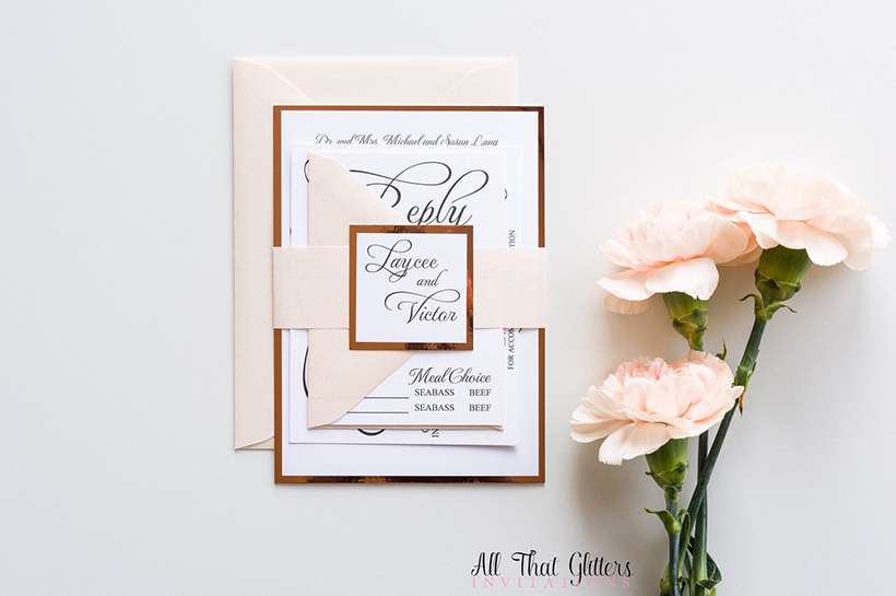 Mẫu thiệp mời ép kim