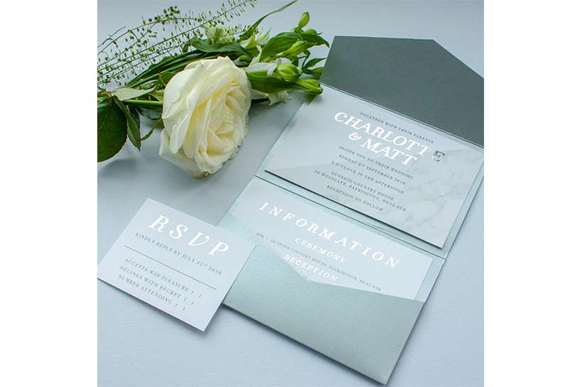 Mẫu thiệp mời ép kim