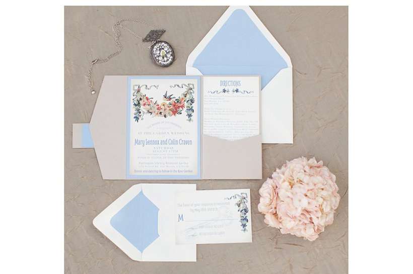 Mẫu thiệp mời phong cách lãng mạng