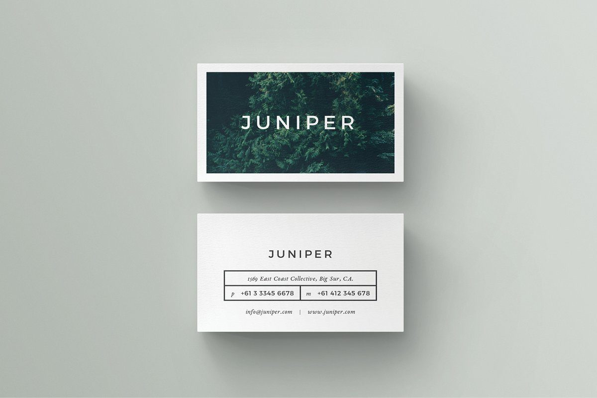 Mẫu thiết kế danh thiếp tối giản của JUNIPER