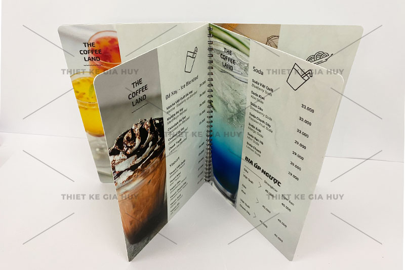mẫu menu nhựa chống nước 100%