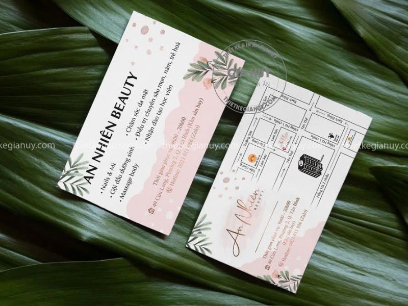 card visit có thông tin chỉ đường tinh tế