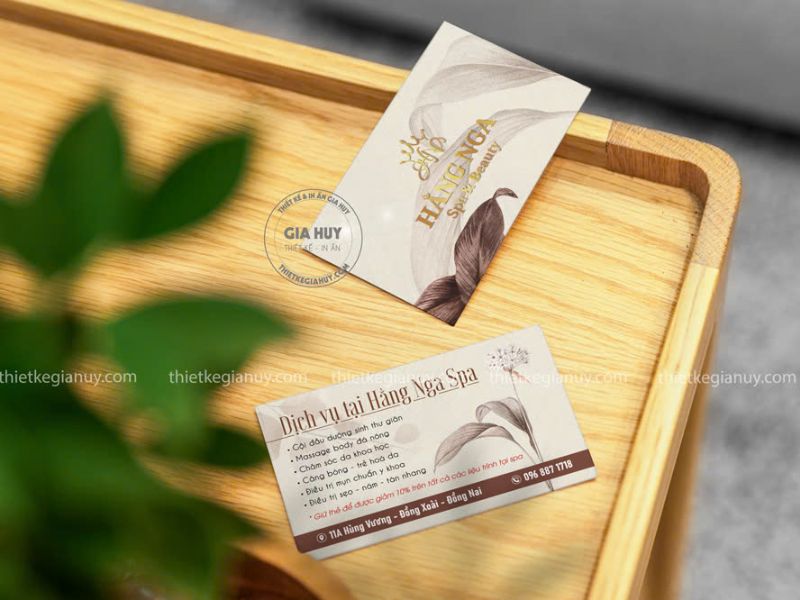 card visit tiệm spa thanh lịch