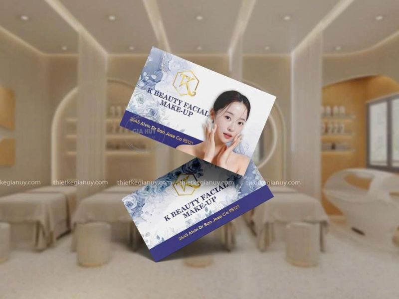 mẫu card visit trang điểm chuyên nghiệp