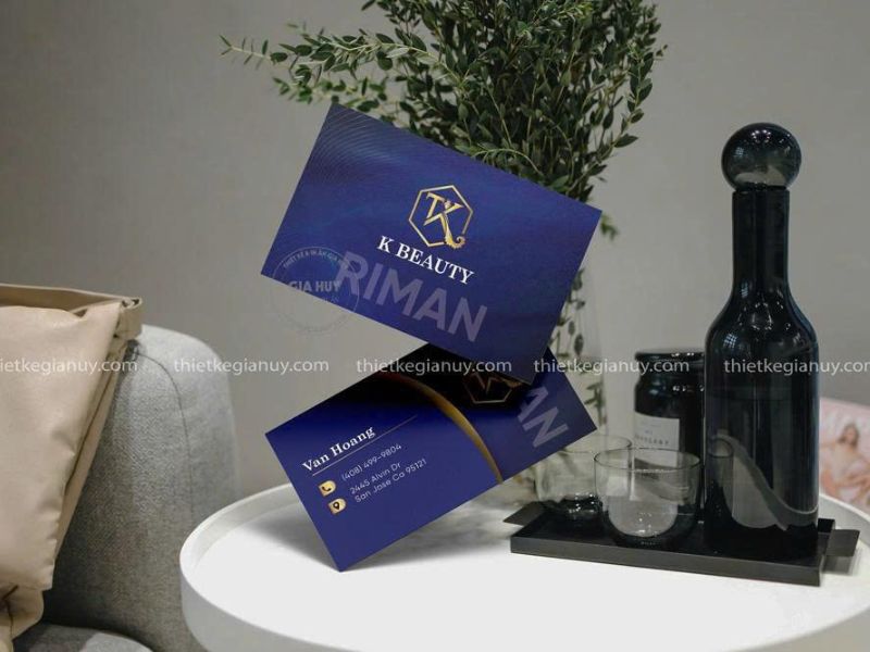 mẫu card visit beauty với thiết kế riêng sang trọng