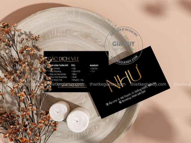 card visit có đầy đủ menu các dịch vụ