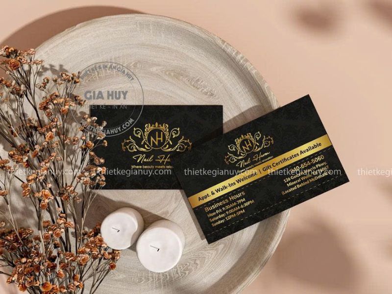 card visit tiệm làm đẹp với thiết kế độc đáo