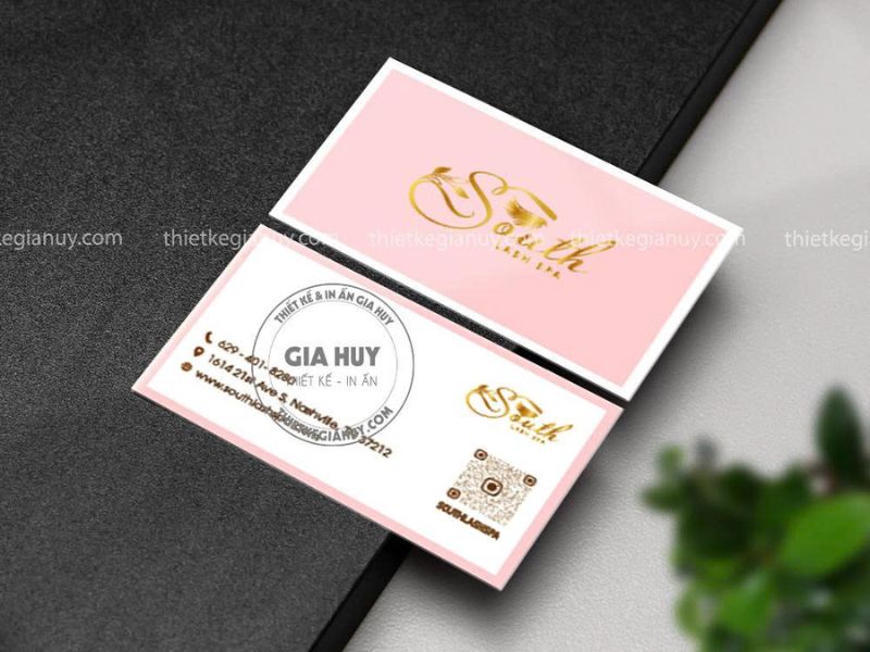 card visit south lash spa sang trọng