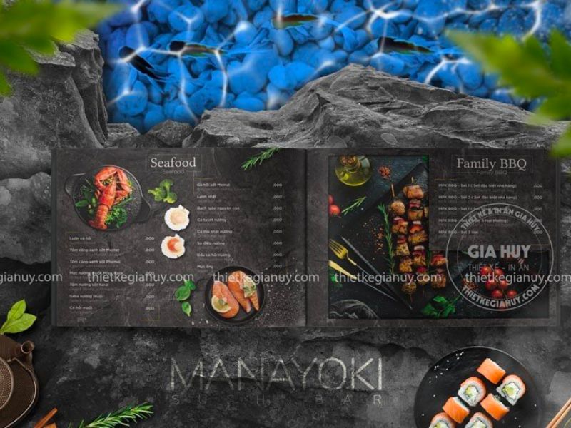 Menu có bố cục đối xứng