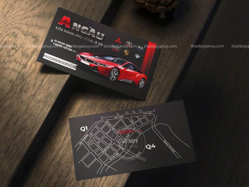 card visit có địa chỉ và bản đồ nhỏ giúp dễ dàng tìm kiếm dịch vụ