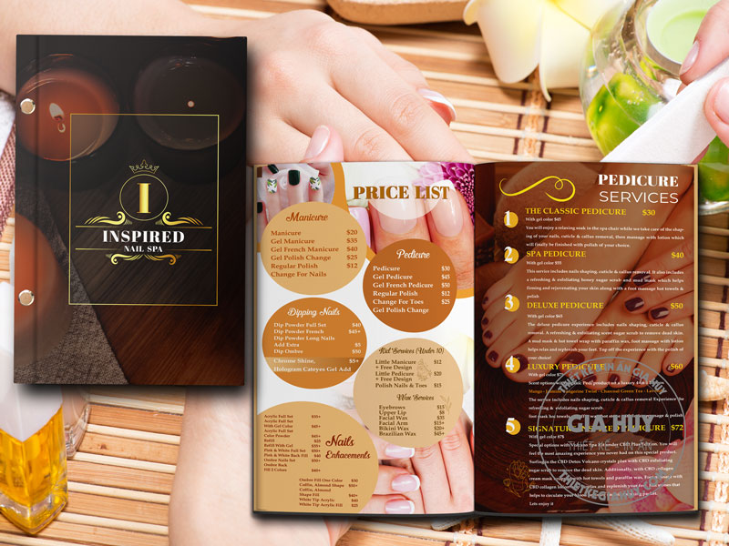 menu nail spa dep & sang