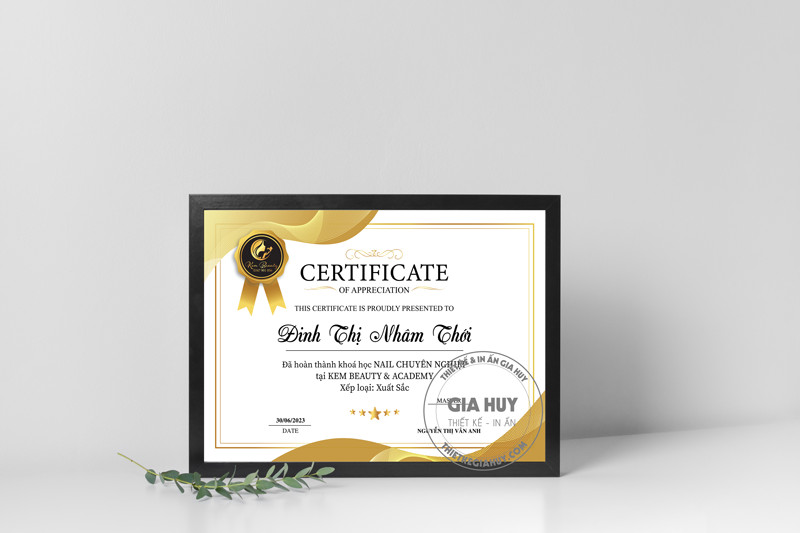 mau certificate an tuong