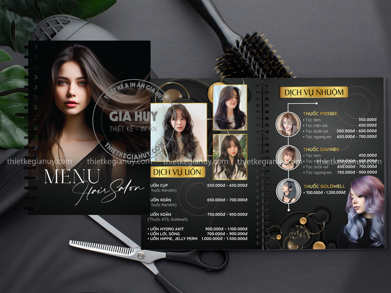 in menu hair salon