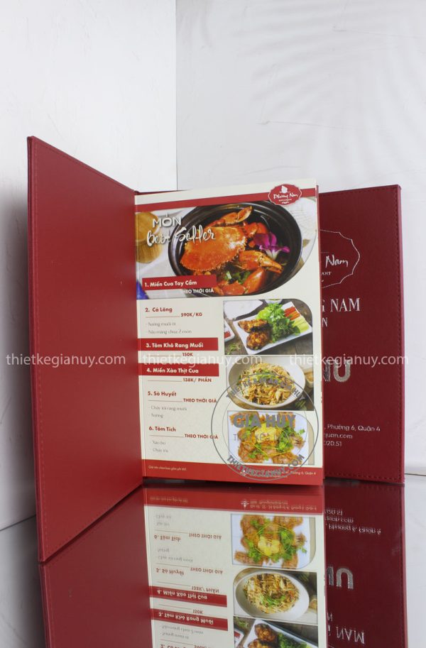 in menu nha hang dep