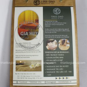 mat sau menu spa
