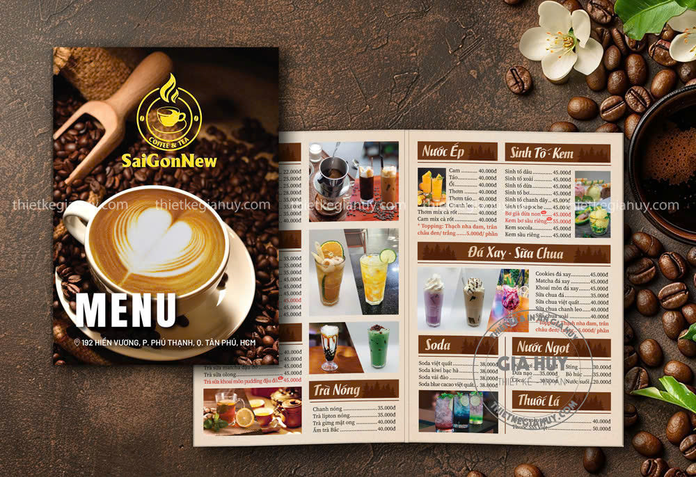 menu đồ uống đẹp
