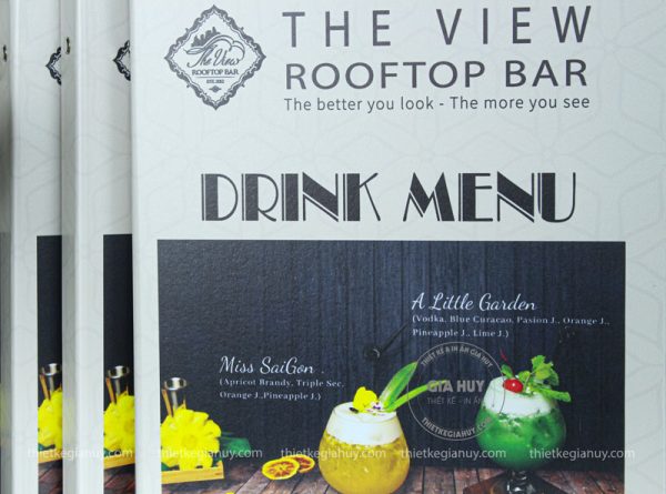 menu the view rooftop bar