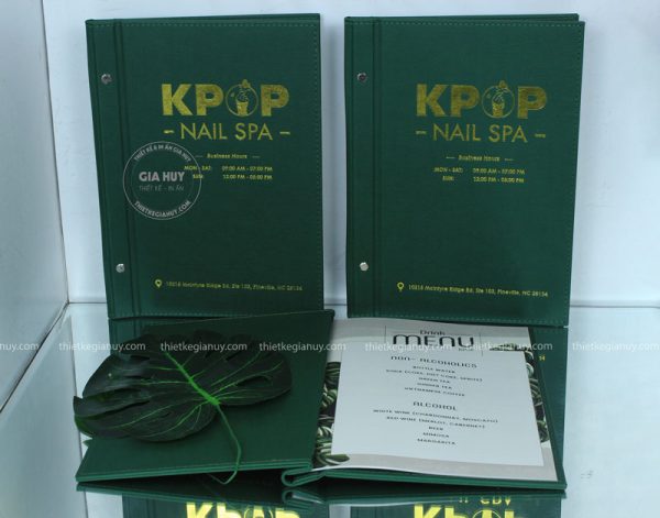 menu bia da kpop nail spa