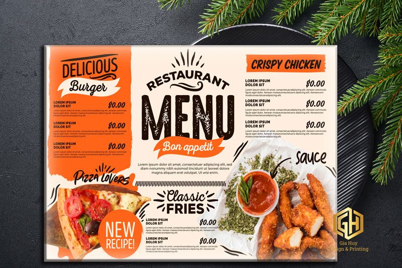 mẫu menu ăn vặt