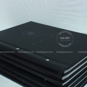 menu bìa da đóng cuốn nhà hàng Akiko Sushi