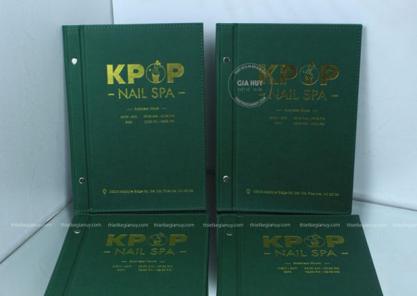 menu nail spa