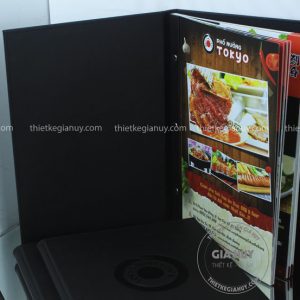 thiet ke va in an menu nha hang tokyo