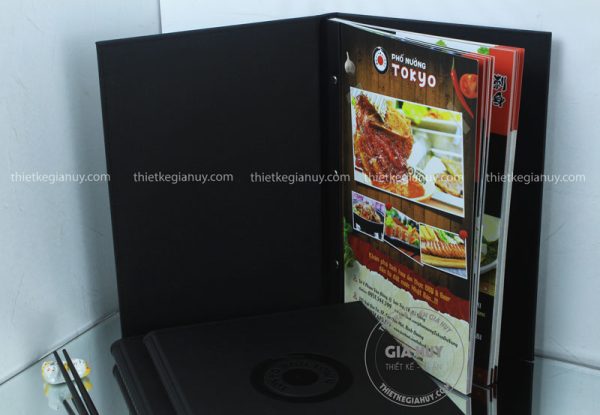 thiet ke va in an menu nha hang tokyo