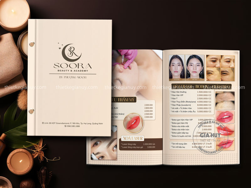 menu nails spa sang trong