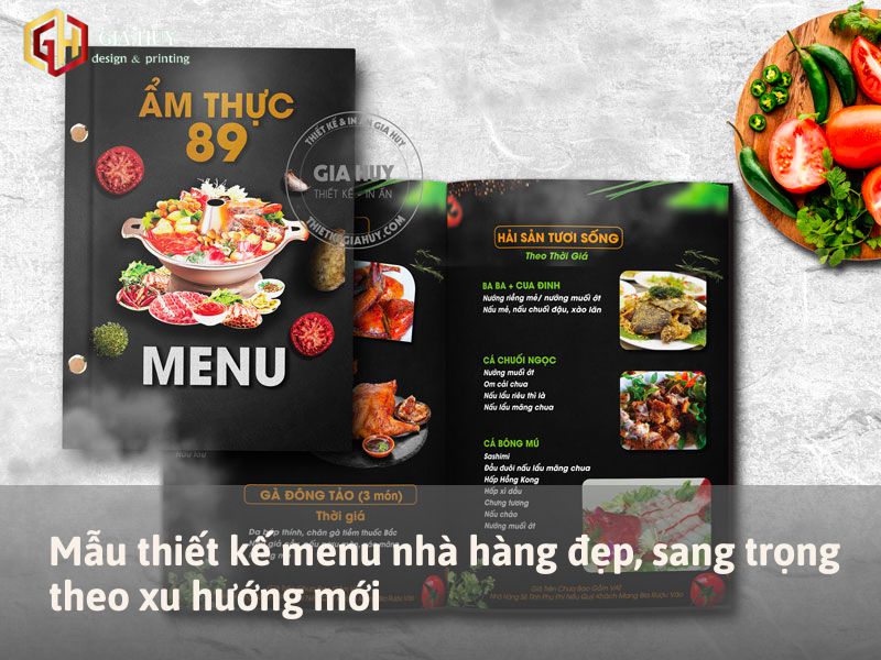 mẫu menu nhà hàng