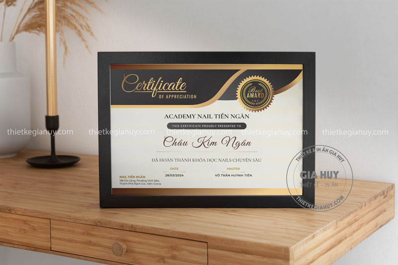 dịch vụ thiết kế bằng khen giấy chứng nhận