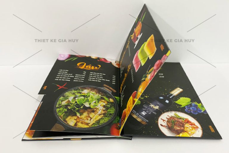 menu giấy nhựa