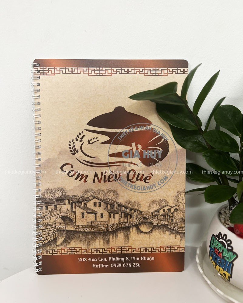 menu nhựa phủ UV cục bộ