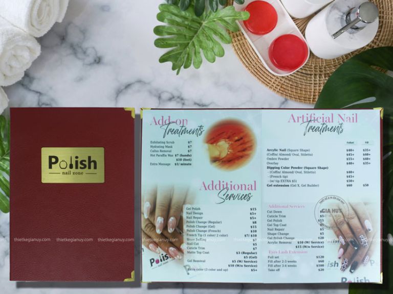 menu polish nails zome