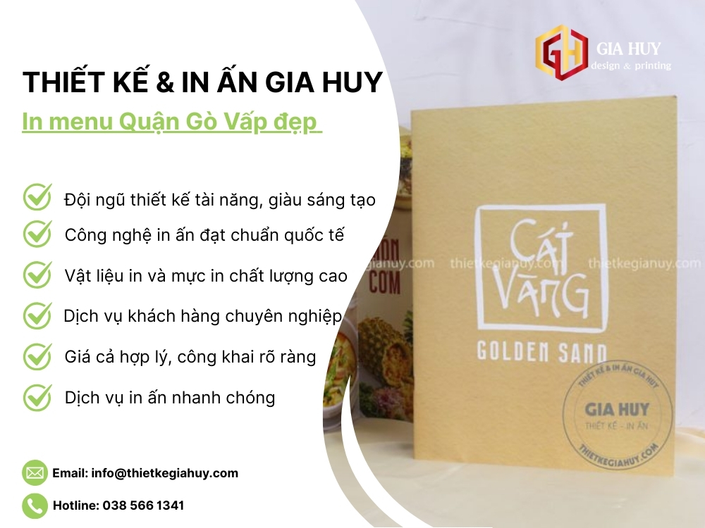 in menu quận Gò Vấp