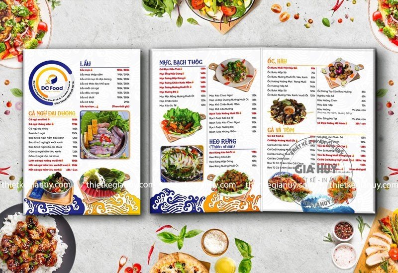 menu quán nhậu vỉa hè