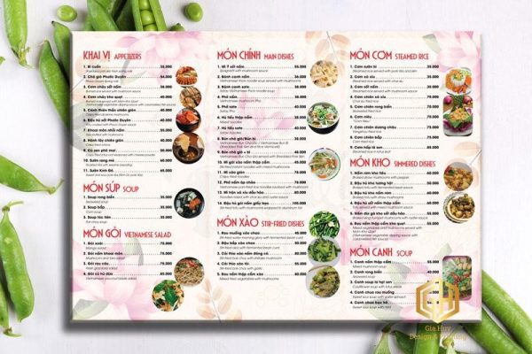 Làm menu nhà hàng, quán ăn, quán cafe đẹp, đơn giản và chuyên nghiệp ...