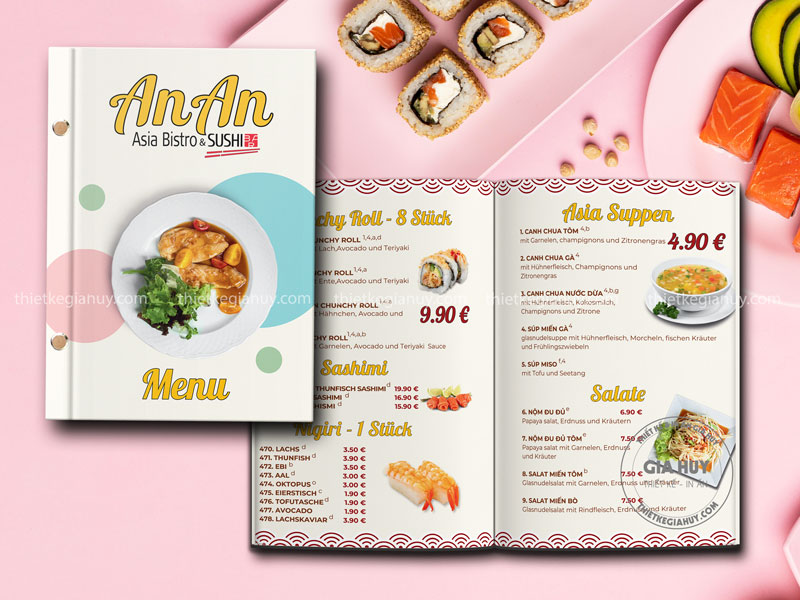 Menu An An sushi