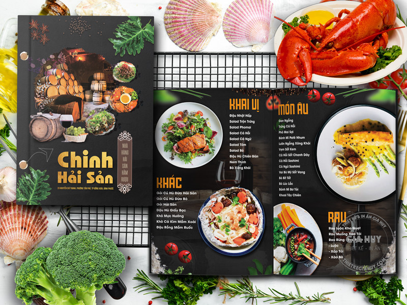 Menu nhà hàng hải sản