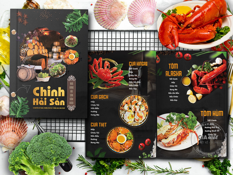 menu nhà hàng Chinh hải sản