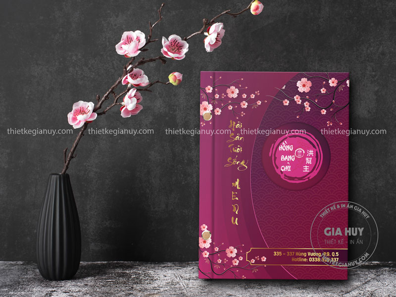 bìa menu nhà hàng Hồng Bang Chủ