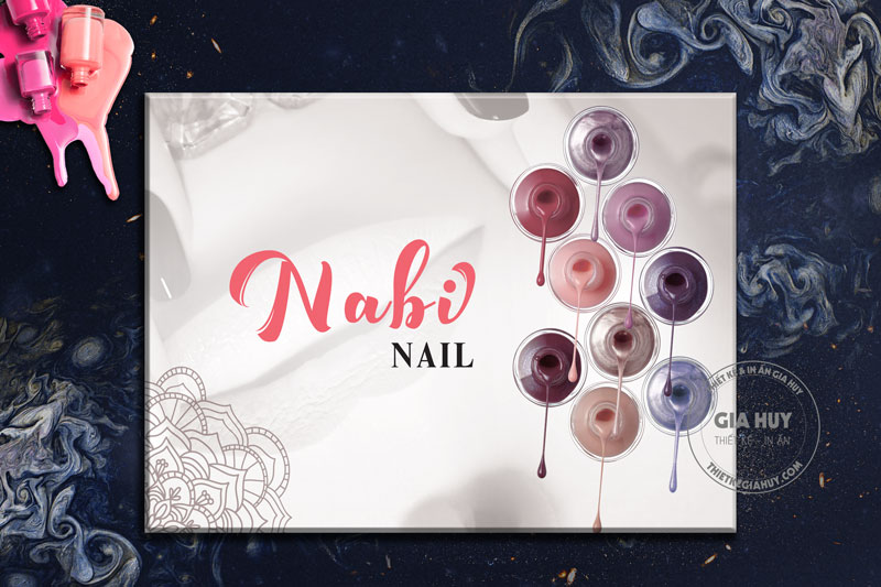 Menu nails bảng cầm tay khổ ngang