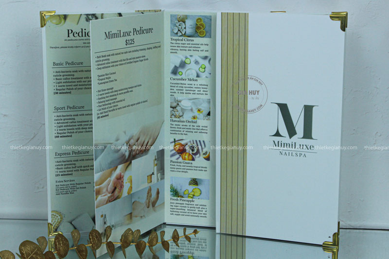 menu nails bìa cứng