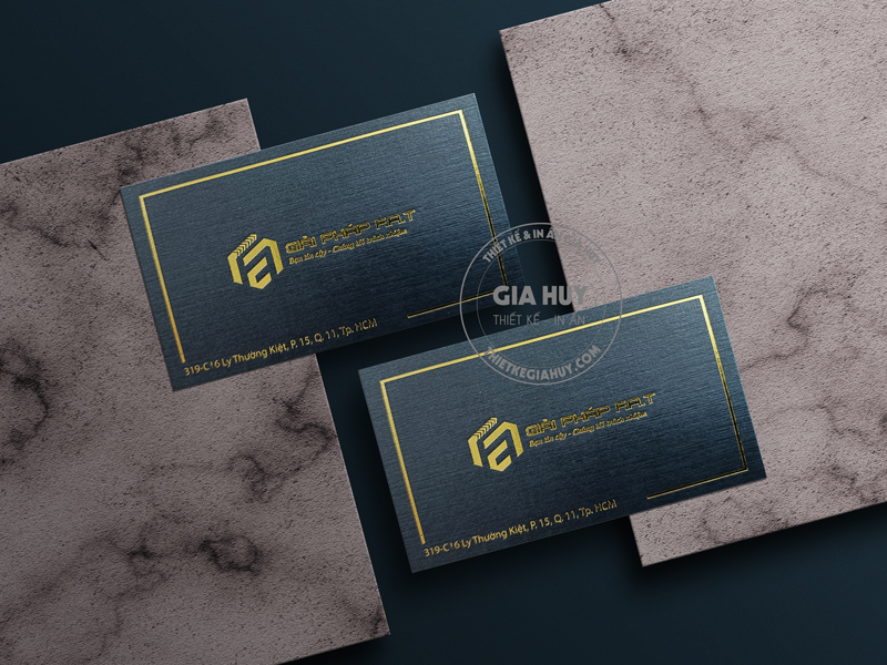 Name card chất liệu ép kim sang trọng